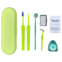 Orthodontic braces care set 8 in 1, Light green